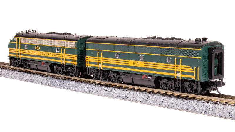 BLI 7723 EMD F3 AB, MEC 683/671B, Green & Gold, A-unit Paragon4 Sound/DC/DCC, Unpowered B, N