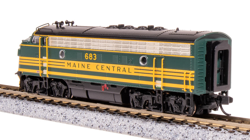 BLI 7723 EMD F3 AB, MEC 683/671B, Green & Gold, A-unit Paragon4 Sound/DC/DCC, Unpowered B, N