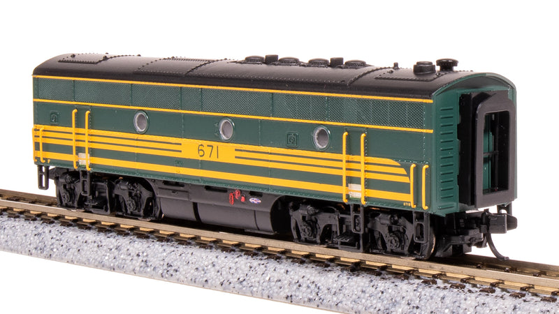 BLI 9061 EMD F3B, MEC 671B, Green & Gold, No-Sound / DCC-Ready, N