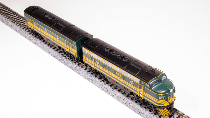 BLI 7723 EMD F3 AB, MEC 683/671B, Green & Gold, A-unit Paragon4 Sound/DC/DCC, Unpowered B, N