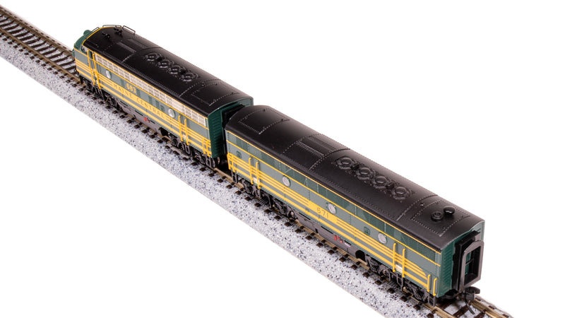 BLI 7723 EMD F3 AB, MEC 683/671B, Green & Gold, A-unit Paragon4 Sound/DC/DCC, Unpowered B, N