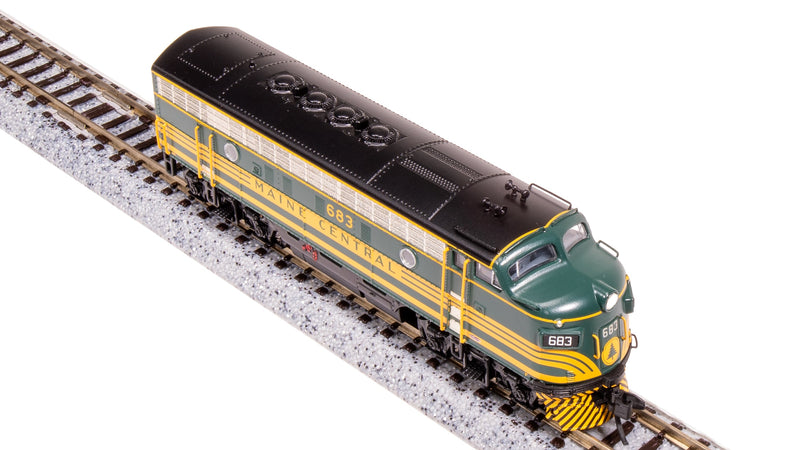 BLI 7723 EMD F3 AB, MEC 683/671B, Green & Gold, A-unit Paragon4 Sound/DC/DCC, Unpowered B, N