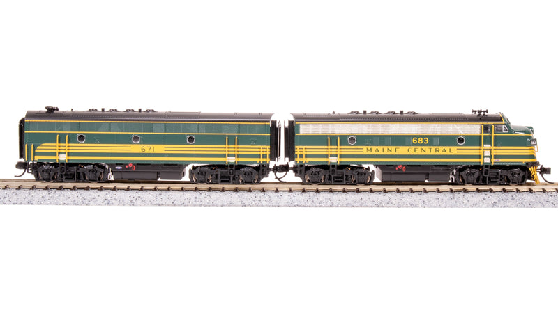 BLI 7723 EMD F3 AB, MEC 683/671B, Green & Gold, A-unit Paragon4 Sound/DC/DCC, Unpowered B, N