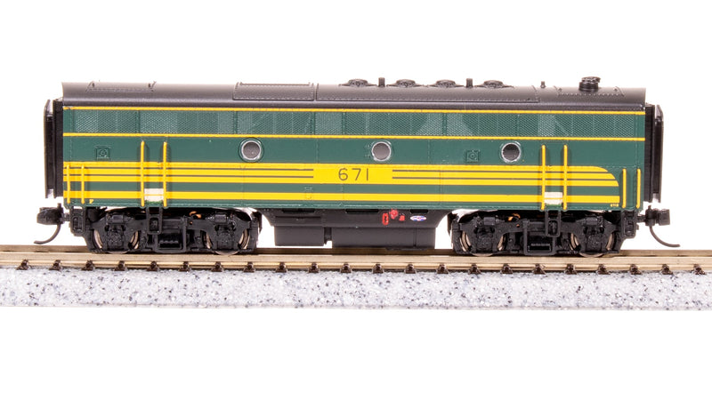 BLI 9061 EMD F3B, MEC 671B, Green & Gold, No-Sound / DCC-Ready, N