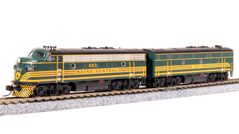 BLI 7723 EMD F3 AB, MEC 683/671B, Green & Gold, A-unit Paragon4 Sound/DC/DCC, Unpowered B, N