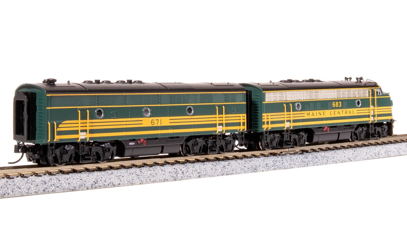 BLI 7723 EMD F3 AB, MEC 683/671B, Green & Gold, A-unit Paragon4 Sound/DC/DCC, Unpowered B, N