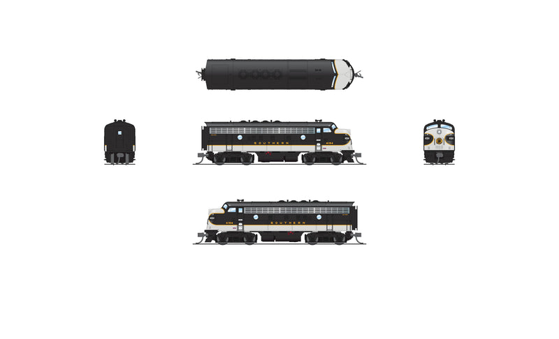 BLI 7725 EMD F3 AB, SOU 4184/4364, Tuxedo Scheme, A-unit Paragon4 Sound/DC/DCC, Unpowered B, N