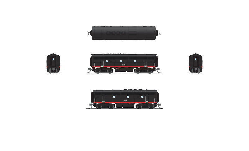 BLI 9067 EMD F3B, SP 537, Black Widow, No-Sound / DCC-Ready, N