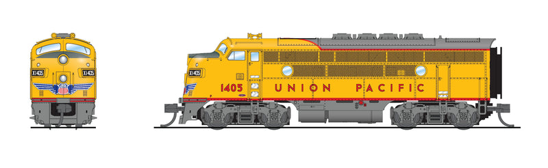 BLI 9068 EMD F3A, UP 1409, Yellow & Gray, No-Sound / DCC-Ready, N