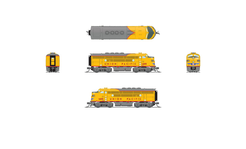 BLI 9068 EMD F3A, UP 1409, Yellow & Gray, No-Sound / DCC-Ready, N