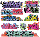 Blair Line N 1257 Mega Set Modern "Tagger" Graffiti Decals,