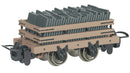 Bachmann HO 77315 Narrow Gauge Slate Wagon with Load, Tan Thomas & Friends