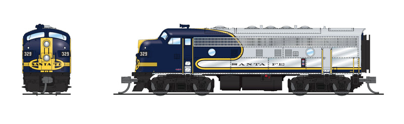 BLI 9072 EMD F7A, ATSF 335, Bluebonnet, No-Sound / DCC-Ready, N