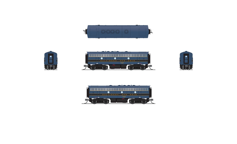 BLI 9075 EMD F7B, B&O 5456, Blue/Black/Gold, No-Sound / DCC-Ready, N