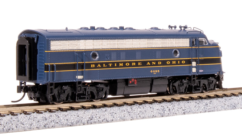 BLI 7751 EMD F7 AB, B&O 4495/5448, Blue/Black/Gold, A-unit Paragon4 Sound/DC/DCC, Unpowered B, N