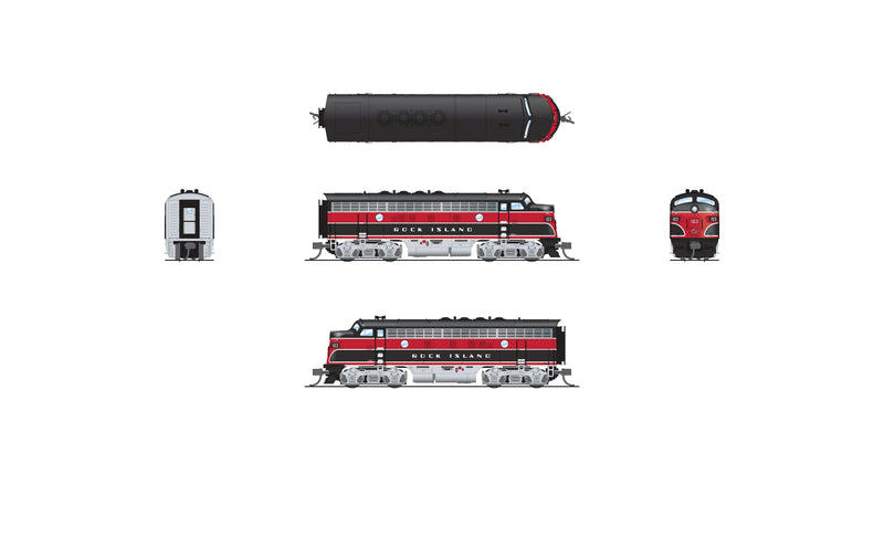 BLI 7753 EMD F7 AB, CRIP 103/105B, Red/Black w/ Aluminum Trucks, A-unit Paragon4 Sound/DC/DCC, Unpowered B, N