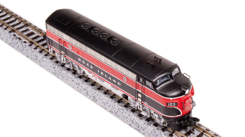 BLI 9078 EMD F7A, CRIP 103, Red/Black w/ Aluminum Trucks, No-Sound / DCC-Ready, N