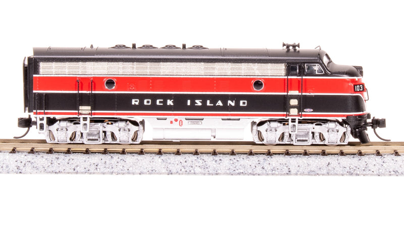 BLI 9078 EMD F7A, CRIP 103, Red/Black w/ Aluminum Trucks, No-Sound / DCC-Ready, N