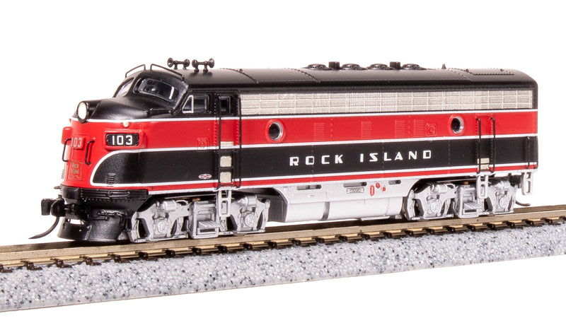 BLI 9078 EMD F7A, CRIP 103, Red/Black w/ Aluminum Trucks, No-Sound / DCC-Ready, N