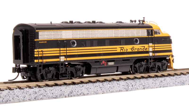 BLI 7754 EMD F7 AB, DRGW 5561/5562, Black 3-stripe, A-unit Paragon4 Sound/DC/DCC, Unpowered B, N