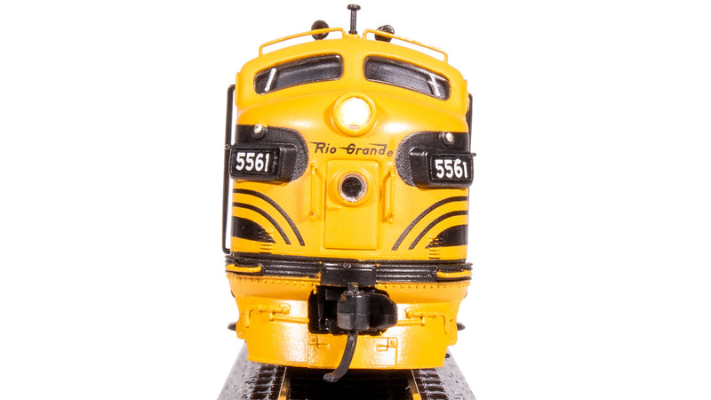 BLI 7754 EMD F7 AB, DRGW 5561/5562, Black 3-stripe, A-unit Paragon4 Sound/DC/DCC, Unpowered B, N