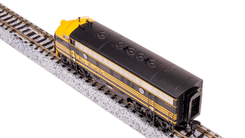 BLI 7754 EMD F7 AB, DRGW 5561/5562, Black 3-stripe, A-unit Paragon4 Sound/DC/DCC, Unpowered B, N