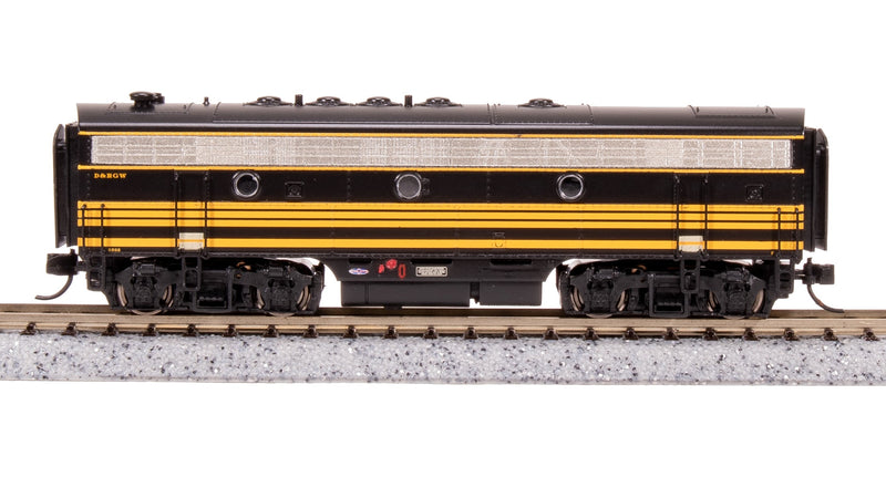 BLI 7754 EMD F7 AB, DRGW 5561/5562, Black 3-stripe, A-unit Paragon4 Sound/DC/DCC, Unpowered B, N