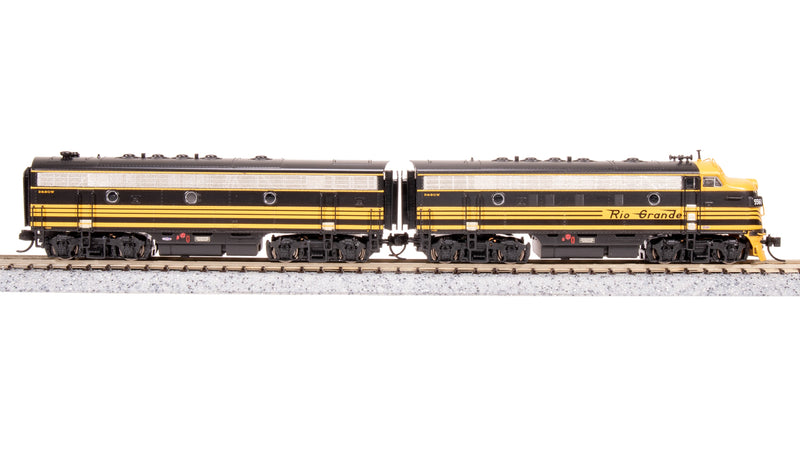 BLI 7754 EMD F7 AB, DRGW 5561/5562, Black 3-stripe, A-unit Paragon4 Sound/DC/DCC, Unpowered B, N