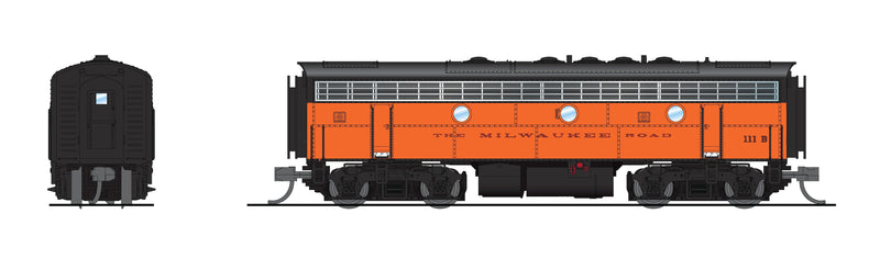 BLI 7755 EMD F7 AB, MILW 108A/111B, Orange & Black, A-unit Paragon4 Sound/DC/DCC, Unpowered B, N