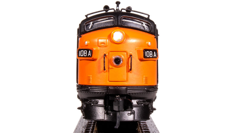 BLI 7755 EMD F7 AB, MILW 108A/111B, Orange & Black, A-unit Paragon4 Sound/DC/DCC, Unpowered B, N