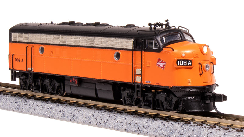 BLI 7755 EMD F7 AB, MILW 108A/111B, Orange & Black, A-unit Paragon4 Sound/DC/DCC, Unpowered B, N