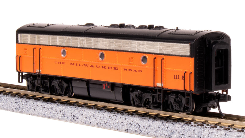 BLI 7755 EMD F7 AB, MILW 108A/111B, Orange & Black, A-unit Paragon4 Sound/DC/DCC, Unpowered B, N