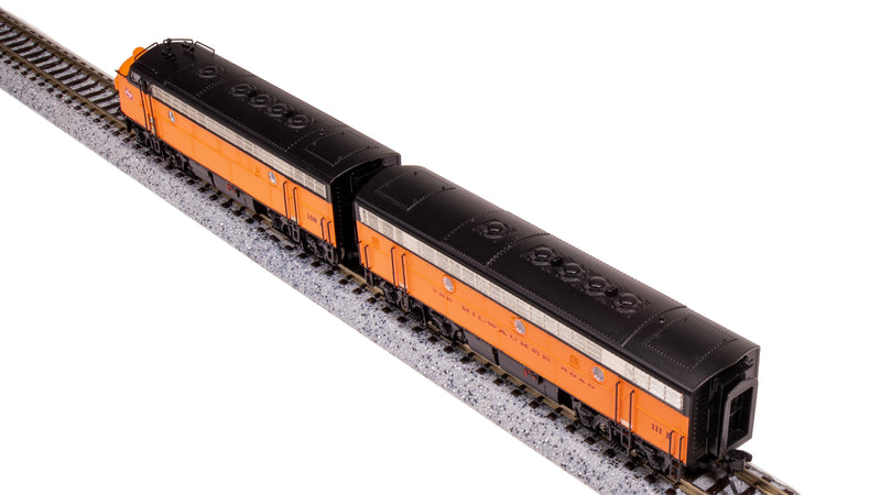 BLI 7755 EMD F7 AB, MILW 108A/111B, Orange & Black, A-unit Paragon4 Sound/DC/DCC, Unpowered B, N