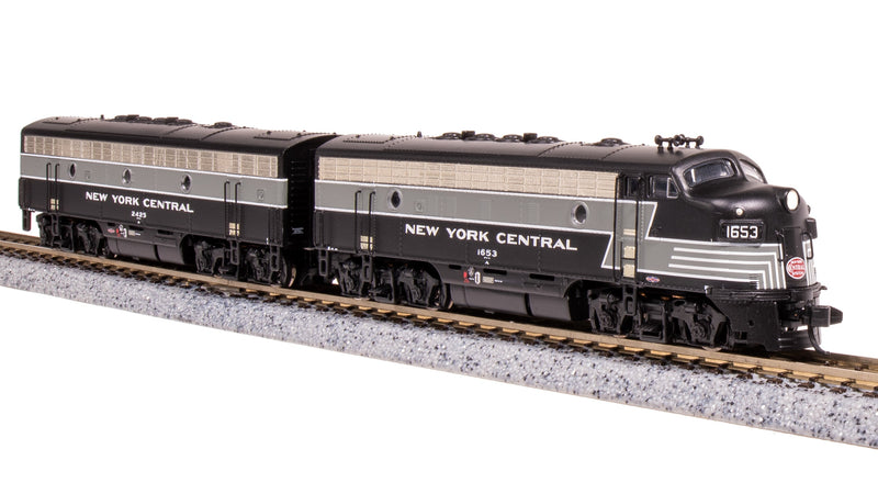 BLI 7757 EMD F7 AB, NYC 1653/2425, Full Lightning Stripes, A-unit Paragon4 Sound/DC/DCC, Unpowered B, N