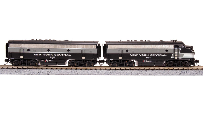 BLI 7757 EMD F7 AB, NYC 1653/2425, Full Lightning Stripes, A-unit Paragon4 Sound/DC/DCC, Unpowered B, N