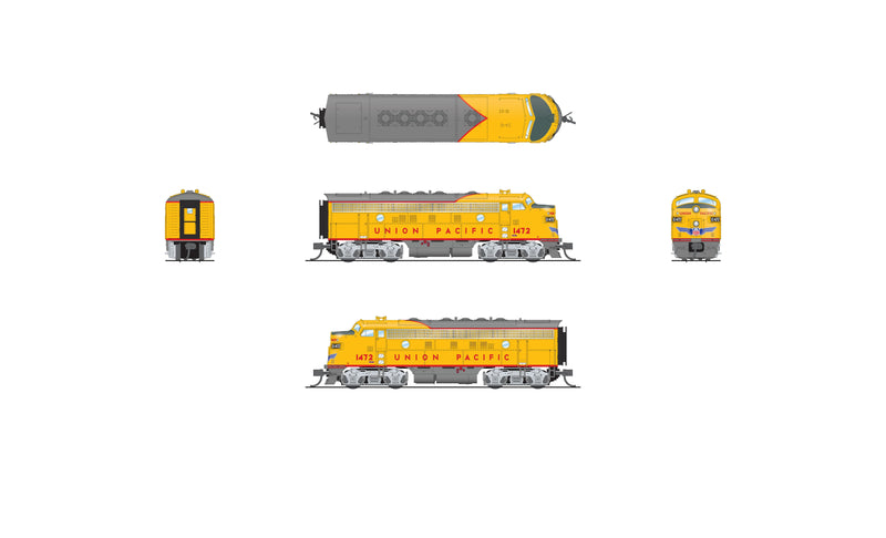 BLI 9096 EMD F7A, UP 1478, Yellow & Gray, No-Sound / DCC-Ready, N