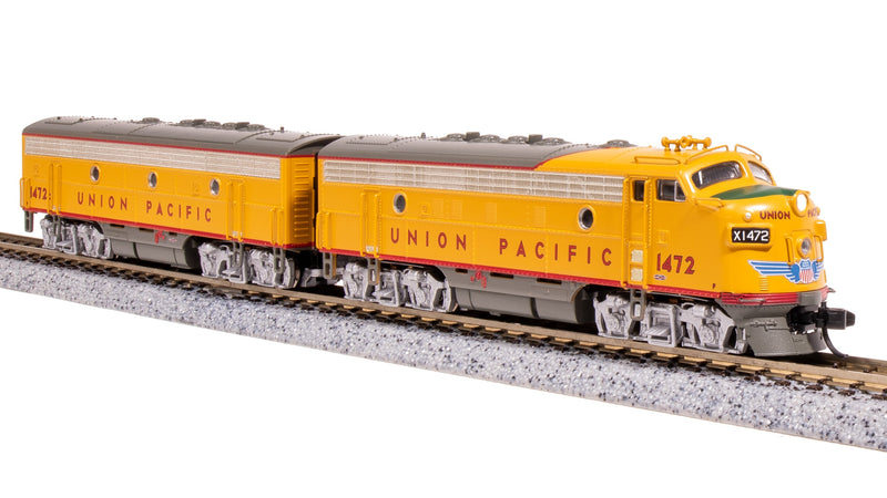 BLI 7762 EMD F7 AB, UP 1472/1472C, Yellow & Gray, A-unit Paragon4 Sound/DC/DCC, Unpowered B, N