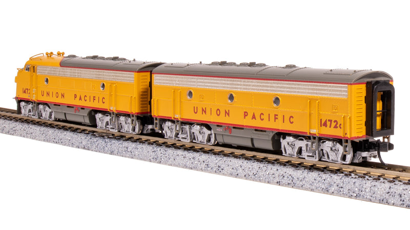 BLI 7762 EMD F7 AB, UP 1472/1472C, Yellow & Gray, A-unit Paragon4 Sound/DC/DCC, Unpowered B, N