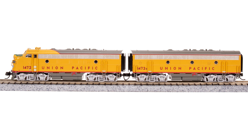 BLI 7762 EMD F7 AB, UP 1472/1472C, Yellow & Gray, A-unit Paragon4 Sound/DC/DCC, Unpowered B, N