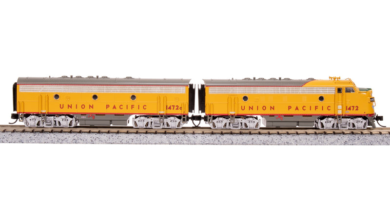 BLI 7762 EMD F7 AB, UP 1472/1472C, Yellow & Gray, A-unit Paragon4 Sound/DC/DCC, Unpowered B, N