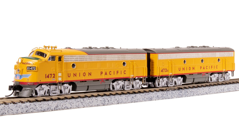 BLI 7762 EMD F7 AB, UP 1472/1472C, Yellow & Gray, A-unit Paragon4 Sound/DC/DCC, Unpowered B, N