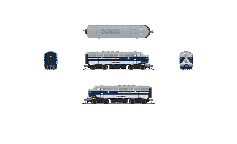 BLI 9098 EMD F7A, WAB 1104, As-Delivered, No-Sound / DCC-Ready, N