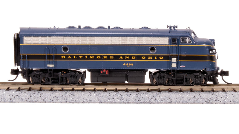 BLI 9074 EMD F7A, B&O 4500, Blue/Black/Gold, No-Sound / DCC-Ready, N