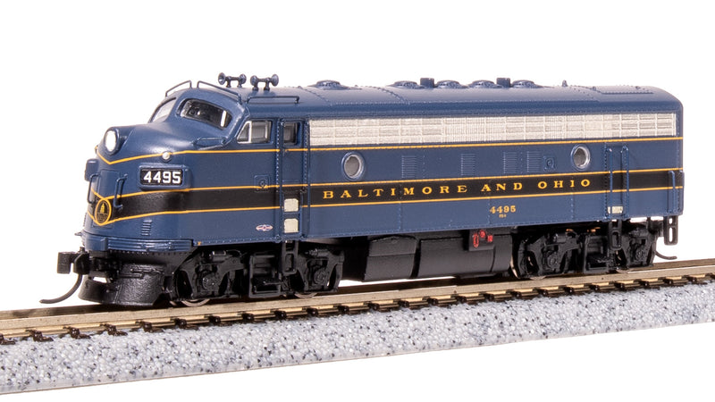 BLI 9074 EMD F7A, B&O 4500, Blue/Black/Gold, No-Sound / DCC-Ready, N