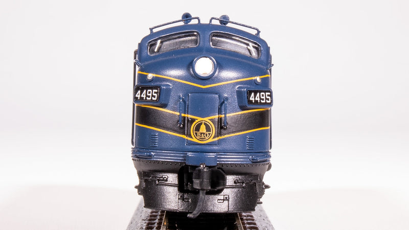 BLI 9074 EMD F7A, B&O 4500, Blue/Black/Gold, No-Sound / DCC-Ready, N