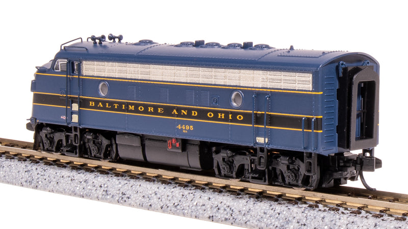 BLI 9074 EMD F7A, B&O 4500, Blue/Black/Gold, No-Sound / DCC-Ready, N