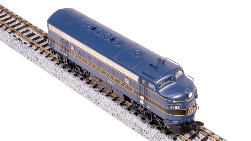 BLI 9074 EMD F7A, B&O 4500, Blue/Black/Gold, No-Sound / DCC-Ready, N