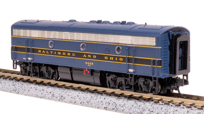 BLI 7767 EMD F7B, B&O 5456, Blue/Black/Gold, Paragon4 Sound/DC/DCC, N