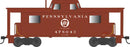 Bowser 43423 HO PRR Class N8 Steel Center-Cupola Cabin Car (Caboose) - Ready to Run -- Pennsylvania Railroad
