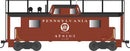 Bowser 43426 HO PRR Class N8 Steel Center-Cupola Cabin Car (Caboose) - Ready to Run -- Pennsylvania Railroad